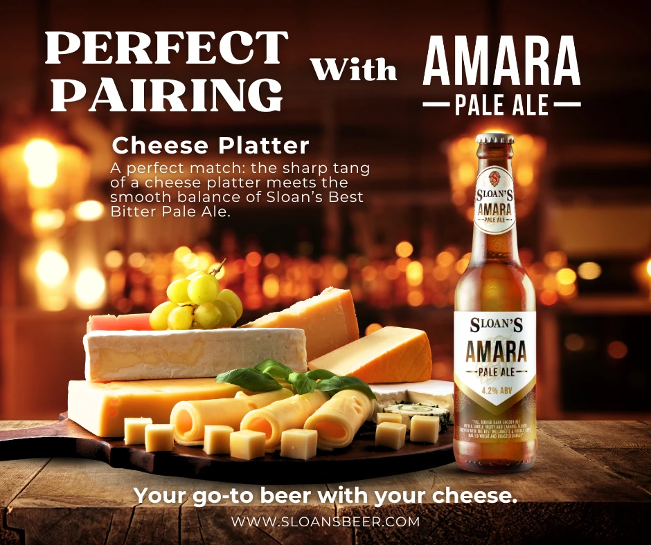 Sloans Pale ale cheese food pairing