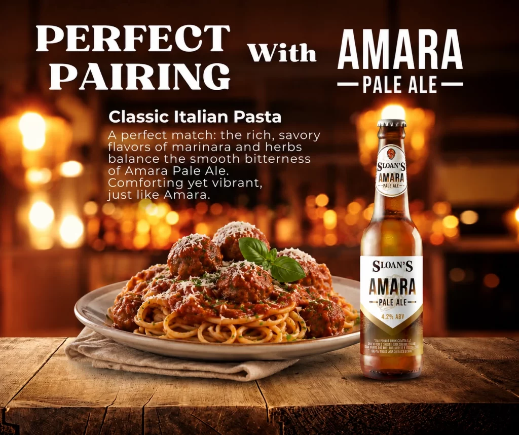 Sloan's Pale Ale Itailian food food pairing